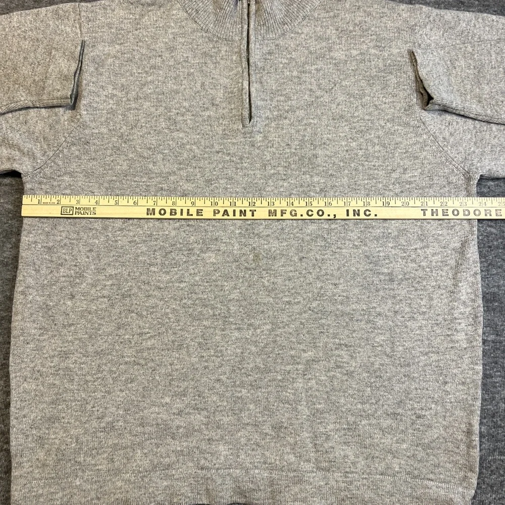 Mountain Khakis Lodge Sweater Mens XLarge Grey 1/4 Zip Merino Wool Ready To Wear